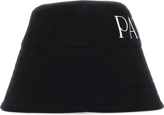 Patou Womens Fascia Canvas Logo Bucket Hat Black