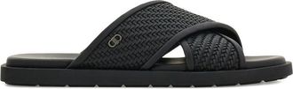 Ferragamo Woven Crossover Gancini Sandals