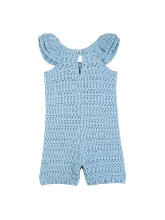 Chlo&eacute; Crochet-Embroidered Cotton Jumpsuit - White