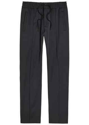 Dolce & Gabbana Drawstring Straight-leg Stretch-wool Trousers - Black - XL