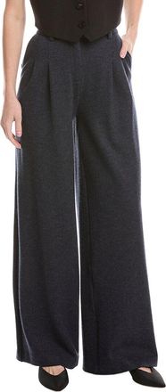 SIMKHAI Simkhai Leroy Pleated Wide Leg Wool-Blend Pant