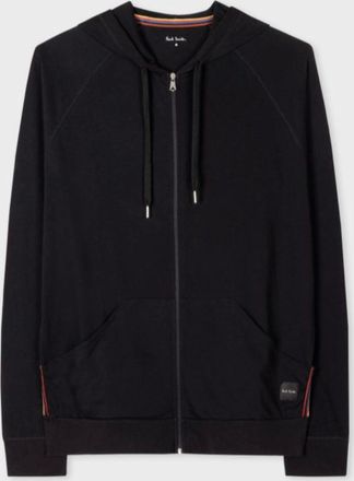 Paul Smith Mens Paul Smith Cotton Jersey Zip Lounge Hoodie, Black - Size: 42/Regular