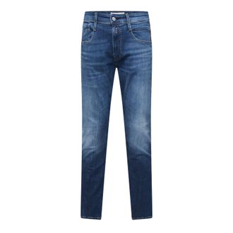 Replay Mens Anbass Slim-Fit Jeans in Blue Cotton - Size 36W/32L