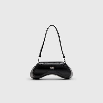 Diesel Play - Crossbody bag in quilted perforated PU - Crossbody Bags - Woman - Black