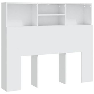 Berkfield Home Headboard Cabinet White 120x19x103.5 cm