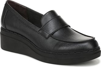 Life Stride Dolce Platform Wedge Loafer in Black at Nordstrom, Size 8.5