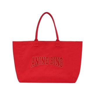 Anine Bing Dames, Tassen, Rood, Maat: ONE Size Katoen