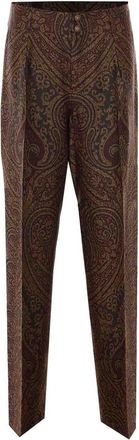 Etro multicolor paisley print pants