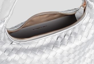 Alexander Smith Chloe Small in silver woven laminated leather