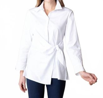 Habitat Side Tie Blouse In White
