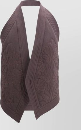 Alberta Ferretti quilted halterneck gilet