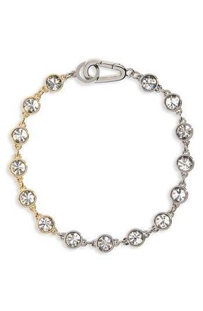 AllSaints Two-Tone Crystal Line Bracelet in Two Tone at Nordstrom Rack