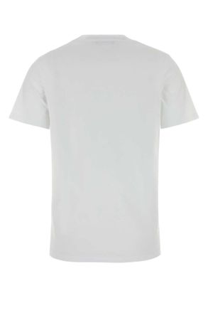 Balmain Womens White Cotton T-Shirt Gab Blanc-Noir Exterior Blanc/noir Exterior: T-shirts And Polos