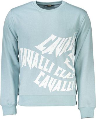 Cavalli Azzurro Cotton Men Mens Sweatshirt