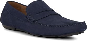 Dune London Dune Bradlay Suède Heren Blauwe Mocassinschoenen