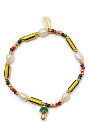 Clare Vivier Beaded Charm Bracelet in Gold at Nordstrom Rack
