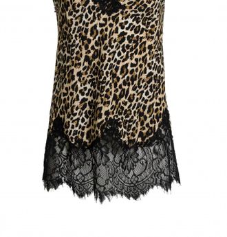 Gold Hawk Womens Velvet Lace Cami In Cheetah