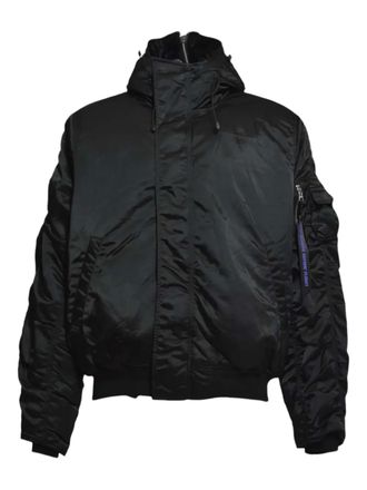 ジャケット・アウター ALPHA INDUSTRIES embroiled nyron blouson Alpha Industries Nylon Bomber Jacket by Lutz Huelle- La Garçonne