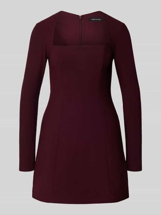 Forever New Cocktailkleid mit Square-Neck-Ausschnitt in Lila Melange, Gr&ouml;&szlig;e 34