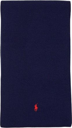 Polo Ralph Lauren Signature Pony wollen sjaal - Heren - Wintersjaals - Blauw - ONE Size - Wol - Accessoires