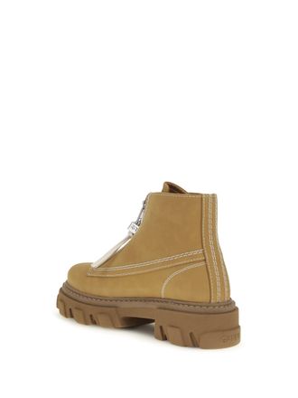 Ganni Cleated Boot - Brown