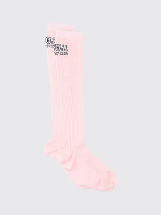 Maison Margiela Cotton Blend Socks with Numbers Logo