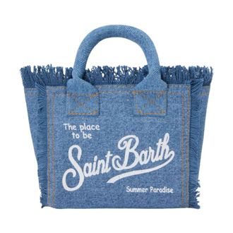 MC2 Saint Barth Tote Bags, female, Blue, Size: ONE SIZE Borsa Vanity mini