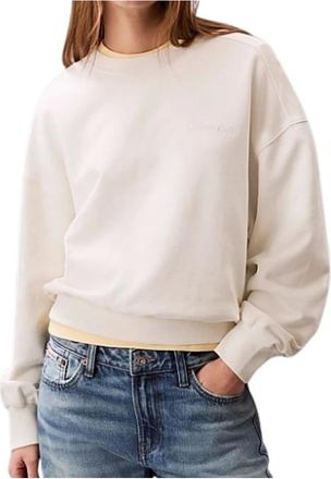 Calvin Klein Mujer, Sudaderas, Blanco, Talla: M