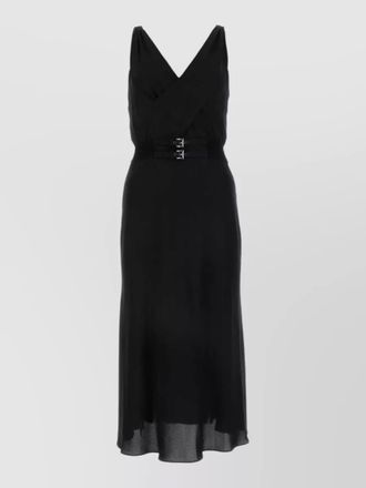 Prada black stretch midi dress