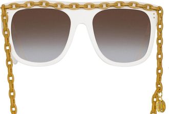 Linda Farrow DAKOTA LFL1304 C3 Mens Sunglasses Brown Size 58