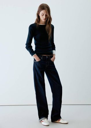 Mango Maglietta avvitata tinta unita navy - Donna - XXS - MANGO