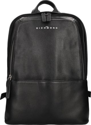John Richmond Leren Rugzak - Heren - Rugzakken - Zwart - ONE Size - Leer - Tassen