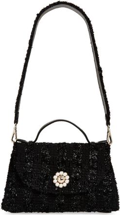 Simone Rocha Pochette Valentine Tweed Shoulder Bag in Black at Nordstrom