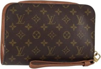 Louis Vuitton Pre-owned Clutches, female, Brown, Size: ONE SIZE Pre-owned Canvas Clutch