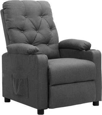 vidaXL Sill&oacute;n Reclinable De Tela Gris Claro Vidaxl