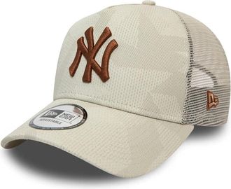 New Era New York Yankees MLB Cap Trucker verstellbar Basecap Kappe Baseball beige - One-Size