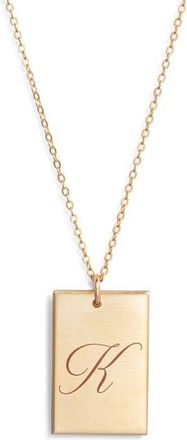 Set & Stones Stella Initial Pendant Necklace in Gold/k at Nordstrom, Size 20