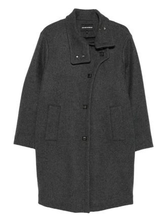 Emporio Armani button-fastening coat - Grey