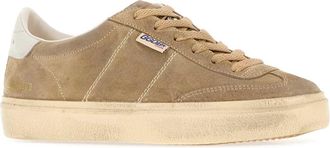 Golden Goose Womens Cappuccino Suede Soul Star Sneakers Tobaccowhitemilk