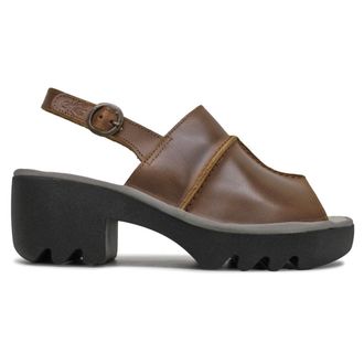 FLY London TUPI495FLY Bridle Womens Heels Sandals - Camel - Size:UK 5