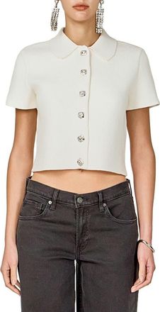 endless rose Jewel Buttoned Top in Ivory at Nordstrom, Size X-Small