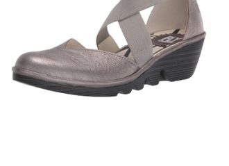 FLY London Womens Paco Wedge Shoes In Pewter