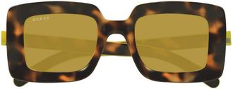 Gucci GG1718S002 Tortoiseshell Square Sunglasses - Brown