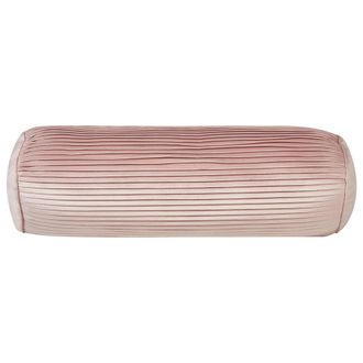 Beliani Beliani - Coj&iacute;n Decorativo Largo De Terciopelo Estampado Liso 22 X 60 Cm Rosa Jonquil