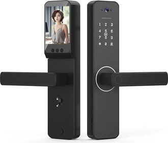 OEM Cerradura Inteligente Con C&aacute;mara Gran Angular De 120&deg; Y Timbre Inteligente, Cerradura De Puerta De Entrada Sin Llave, Cerradura De Puerta Biom&eacute;trica, 