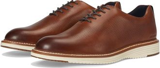 Johnston & Murphy Upton One-piece Perfed Plain Toe Mens Shoes Tan Full Grain : 10.5 M (D), Leather