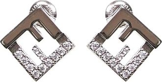 Fendi Orecchini Forever con logo - Argento