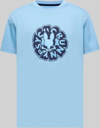 Psycho Bunny Mens Toby Graphic Tee 407 GLACIER LAKE / XXL