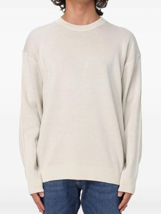 BOSS crew-neck sweater - men - Fabric - L - Neutrals