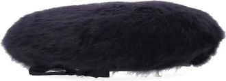 Kangol Zwarte Baret met Synthetisch Leer - Heren - Hoeden - Zwart - L - Leer - Accessoires